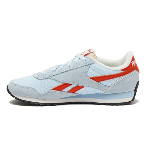 Reebok Women's Classic AZ Legacy Sneakers for Women, Casual Athletic Womens Shoes, Glass Blue/Glass Blue/Pump Orange, Women's Size 9.5