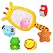 Richgv 7pcs Juguetes de Bañera para Bebés, Lindos Animales Juguetes de Baño, Redes de Pesca, Juguetes de Piscina para Niños, Juguetes de Playa, Regalos para Bebés