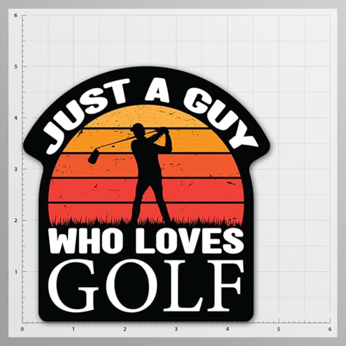 Image of Funny Golf Stickers - 5 Inch Waterproof Vinyl Decals - Choose from 10 Humorous Designs - Perfect for Cars, Golf Carts, Laptops, Windows, Bumpers & More (Loves Golf)