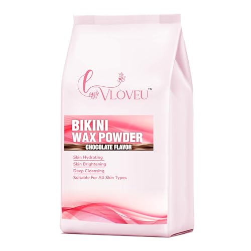 Image of VLOVEU - Bikini Wax Powder for Women - 5 Minutes Painless Herbal Wax Powder for Hair Removal|Easy to Use at Home, No Chemicals - No Irritation, Bikini Wax for Women and Girls (120g) (Chocolate)