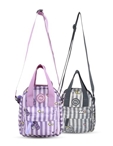 Image of PB Pearlbags Soft Crossbody Shoulder Or Hand Bag or Sling bag Water Resistant Anti Fall Stationery Storage Bag Handbag Clutch Bag Sweet Birthday Gift For 5-10 Years Children Students Girls