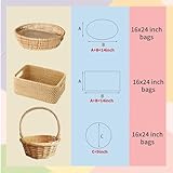 woric 6 Pcs Medium Cellophane Bags for Hampers, 16"X24" Hamper Wrapping with Pull Bows Hamper Cellophane Wrap Bags for Valentine's Day Easter Wrap Presents Packaging - Image 5