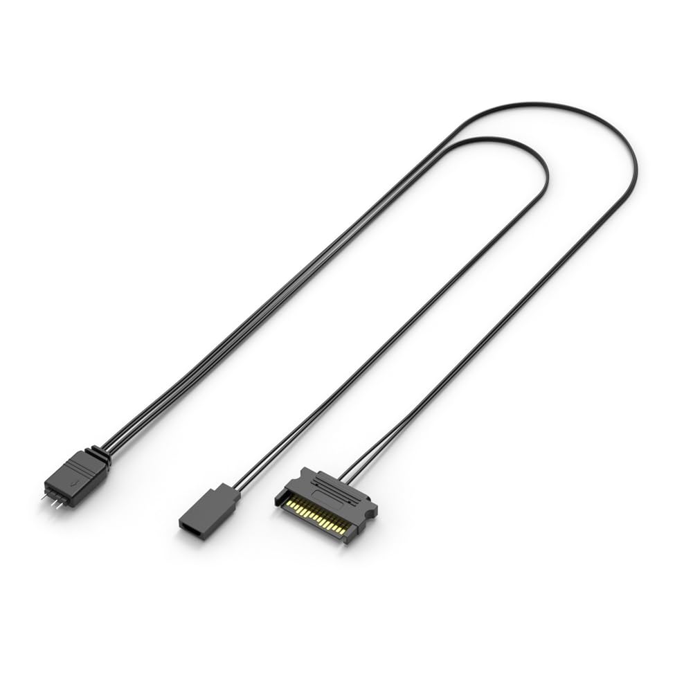 auf ARGB Beleuchtungs-Adapterkabel Computer ARGB Controller auf ARGB Reset Power Kabel PC Manueller Reset Controller Schwarz