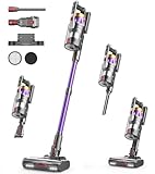 NADALY Cordless Vacuum Cleaner, 650W 55KPA 70Mins Vacuum Cleaners for Home, Anti-Tangle, Self-Standing Stick Vacuum with LED Display, Lightweight Vacuum for Hardwood Floors/Pet Hair/Carpet