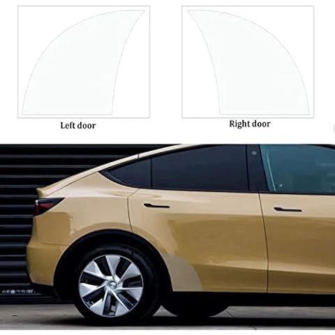 DEGGOX Tesla Model Y Rear Fender Clear Paint Protection Film Thick Rear Door Accessories Kit 8.5 Mil TPU PPF Film Self Healing Flexi Shield Car Wrap 10 Year Warranty Cover