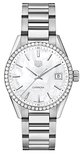 Tag Heuer Carrera Quartz Diamond White Mother of Pearl Dial Ladies Watch WBK1316.BA0652