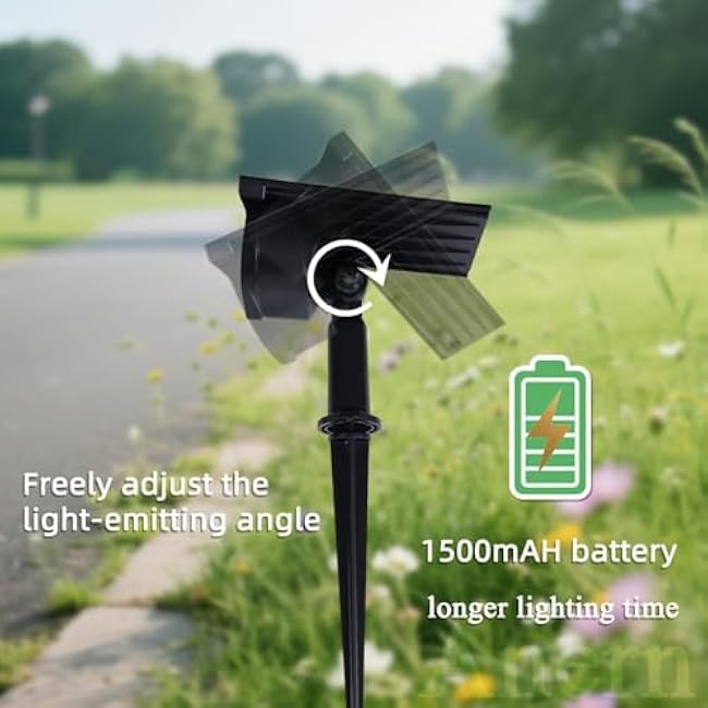 Anern Solar Powered Waterproof Spot Solar Lights Outdoor, IP68, 45 LED, 2 Lighting Modes, Garden, Yard, Outside, Landscape, 2 Pack, Cool White