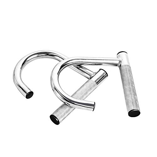 KYLIN SPORT Metall-Widerstandsband-Griffe, strapazierfähig, Stahl in Industriequalität, gerändelte Oberfläche, Griffe für elastische Bänder Workouts (Chrom) Cover