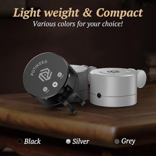 Image of Putikeeg Mini Morse Code Key - CW Dual Paddle with Magnetic Base, Magnetic Return Paddles Morse Lambic Key for Amateur Ham Radio (Silver) (Silver)