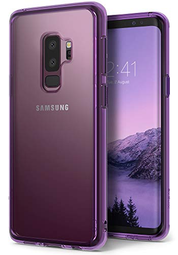 Ringke Fusion Compatible with Galaxy S9 Plus Case Ergonomic Transparent (Drop Defense) PC Back Drop Protection Shock Absorption Cover for Galaxy S 9 Plus (2018) - Orchid Purple