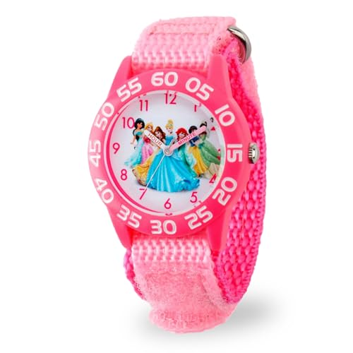 Disney Princess Kids' Plastic Time Teacher Analog Quartz Nylon Strap Watch