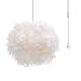Surpars House Plug in Pendant Light White Feather Chandelier with 17' Cord and On/Off Switch in Line