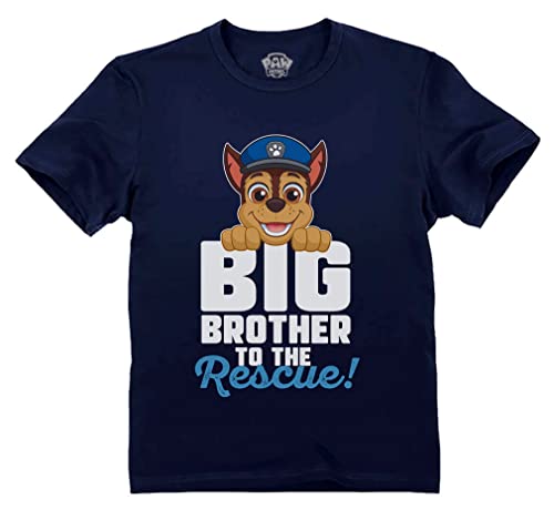 Big Brother Paw Patrol T-Shirt for Toddlers - Featuring Rubble, Chase, & Marshall - Sibling Gift Shirt