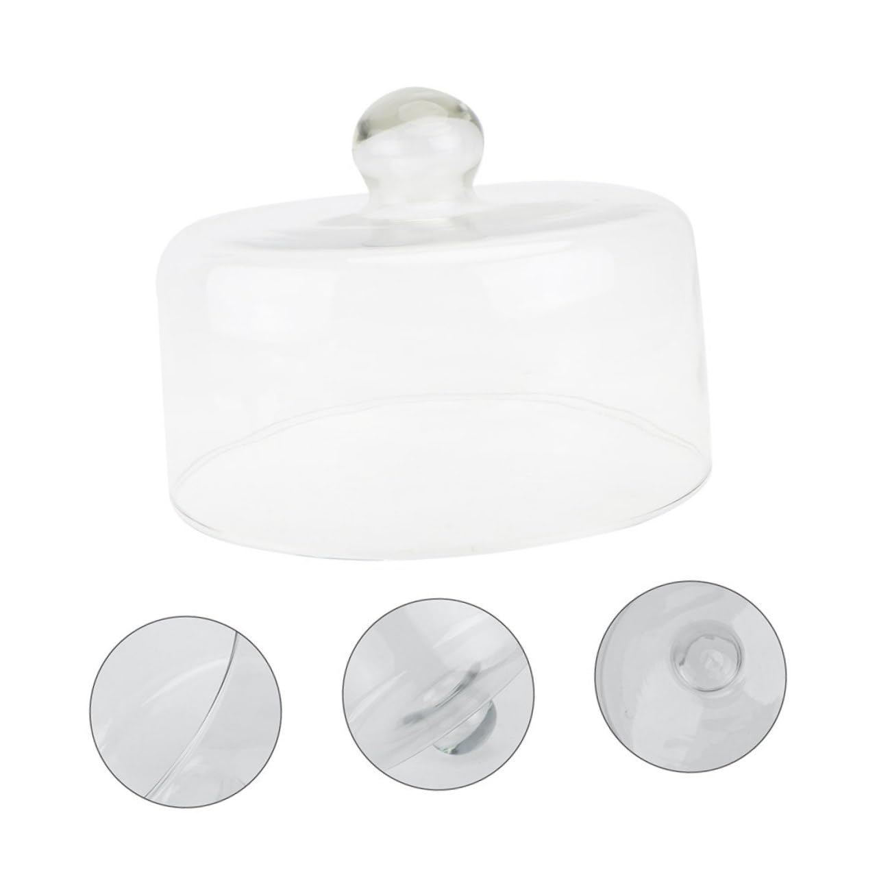 BESPORTBLE Couvercle de Plateau à Gâteau Dôme à Gâteau en Verre Réutilisable Facile à Nettoyer Accessoire Pâtisserie Protection Alimentaire pour Buffet et Activités