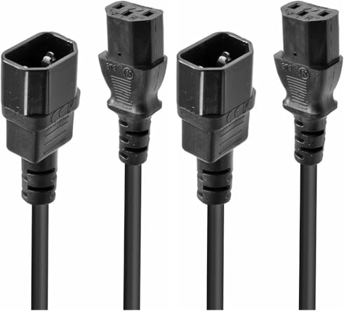 Rallonge Secteur IEC Lindy 3m évite coupures alimentation lot 2