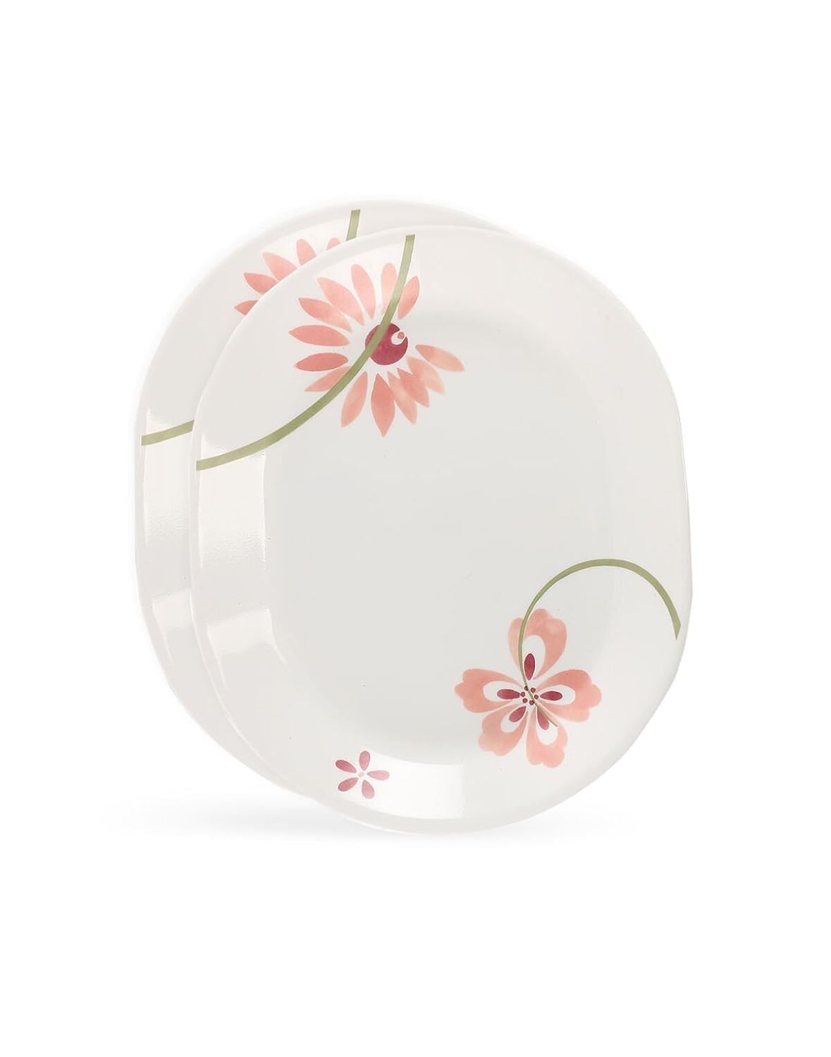Purefit Corelle Asia Collection Pretty Pink Oval Serving Platter Set of 3 Pcs – Elegant Floral Design, Durable, and Perfect for Everyday Use