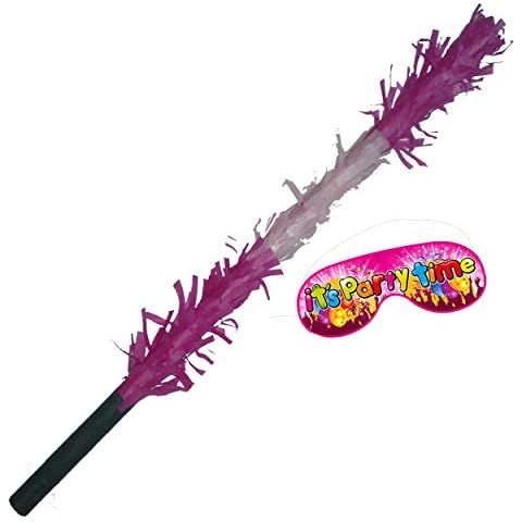Boogie Woogie Pinatas Pink Buster stick and blindfold Cover