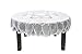 GEFEII White Lace Tablecloth Crochet Table Linen Round Lace Table Covers for Kitchen Dinner Wedding Party Banquet Chrismas Decoration 70 Inch