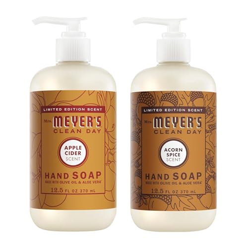 Image of Mrs. MEYER'S CLEAN DAY Hand Soap 12.5 Fl Oz 2 Count (Variety Pack), (Apple Cider + Acorn Spice)