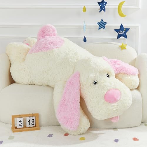Image of MaoGoLan 52 inches Giant Stuffed Puppy Dog Animal,Ultra Soft Large Dog Plush Soft Plush Dog Pillow Toy for Girls,Kids,Puppy Lover