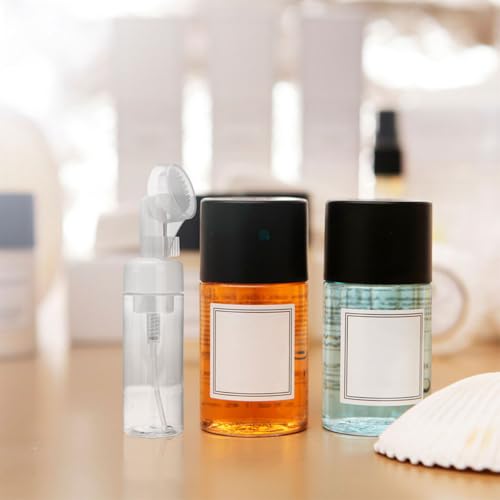 Ipetboom Dispensador de Espuma 150ml Pet Transparente Cabezal Cepillo Facial, Set 3 Piezas para Jabón Espumoso, Champú y Limpieza Facial, Botella Recargable para Viaje y Cuidado Personal - imagen 5