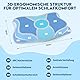 CloudÉtoile NackenKissen Kopfkissen Memory Foam ‑ 2‑in‑1 Ergonomisches Orthopädisches Kissen Viscoschaum Seitenschläferkissen, Höhenverstellbar Nackenstützkissen Memory-Schaum Kissen, Hellgrau 64x38cm