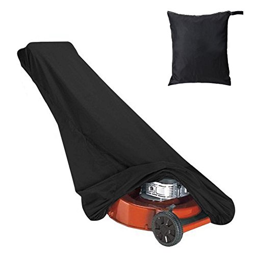 Waterproof Dustproof Lawn Mower Cover All Weather Outside Storage Heavy Duty Polyester Coated Protective Cover Tarp with Carry Bag