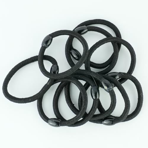 Image of Hair Band Making Materials - Elastic Hair Bands, Lock Connectors & MDF Round Base Discs | DIY Hair Accessories & Complete Making Kit (Multiple Options Available) (20, Hair Band Only)