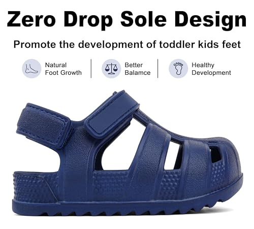 Image of ChayChax Toddler Classic Fisherman Sandals Boys Girls Closed Toe Water Pool Beach Sandal Naturally Splay