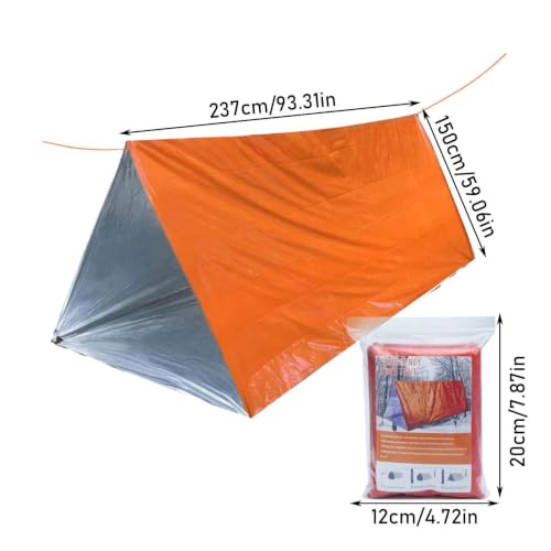 Tienda de campaña de supervivencia compacta contra el frío extremo en camping 7