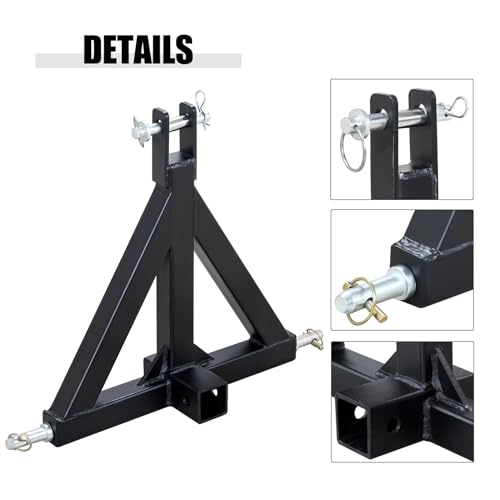 image for Hasopy Tractor 3 Point Receiver Trailer Hitch, Heavy Duty Drawbar Hitc