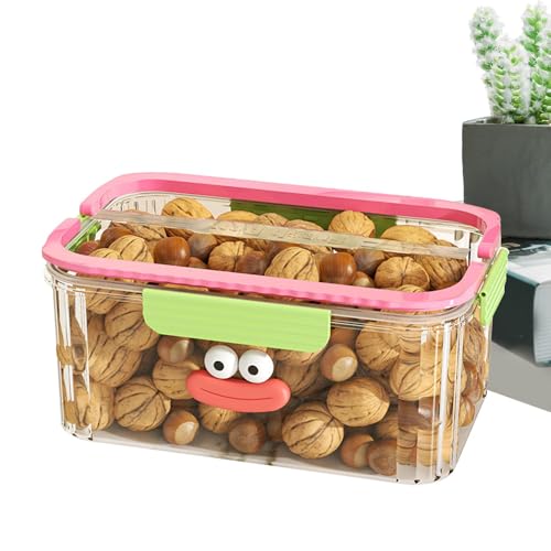 Samuliy Contenedor de uva para nevera, grandes ahorradores de verduras para lechuga, cuenco apilable para frutas y nevera, recipientes para verduras con asa, contenedores organizadores de refrigerador