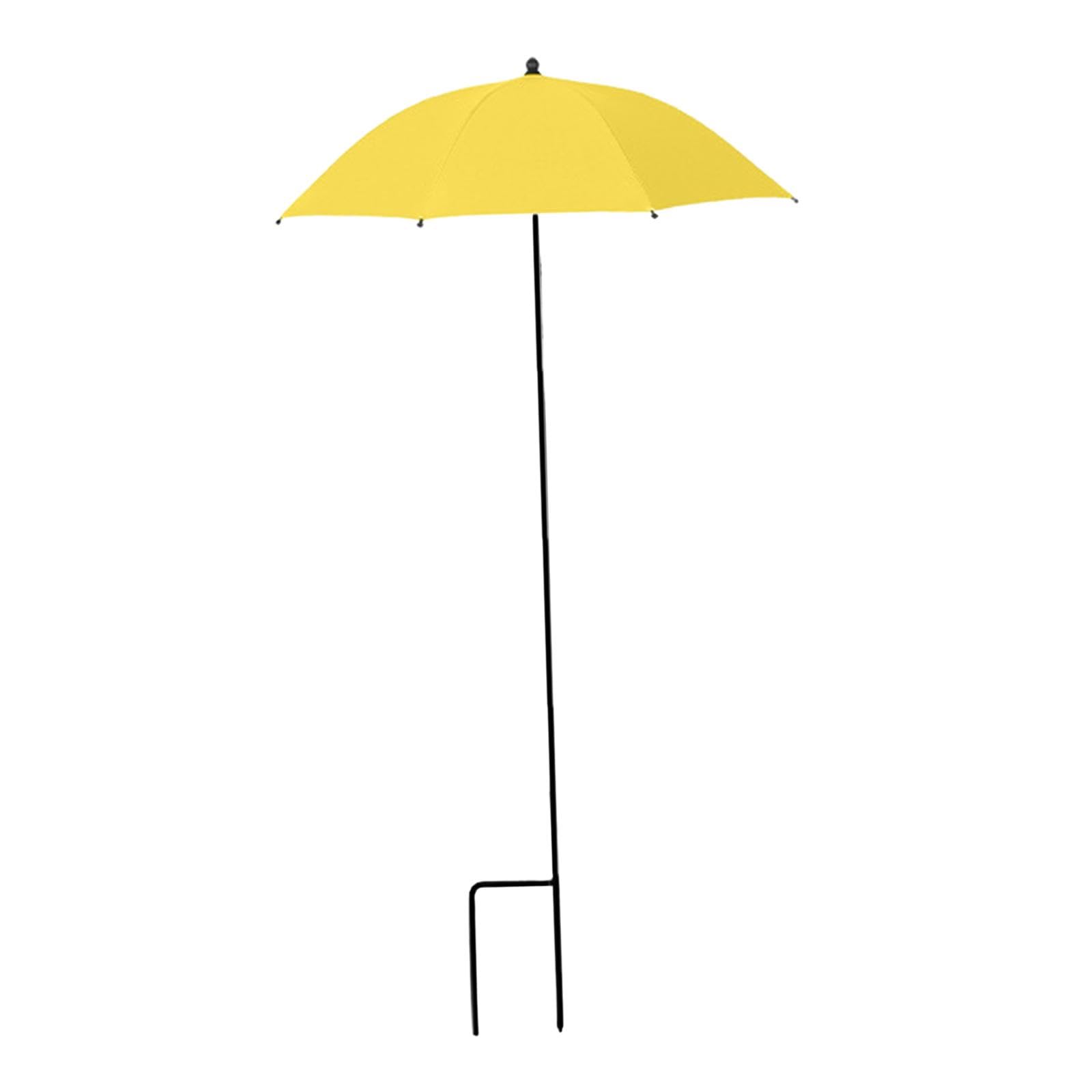 MYCENSE Plant Umbrella Shade Cover 20 inch Versatile Sturdy with Stake Sun Protection for Outdoor Plants for Flower Bonsai Backyard, Yellow