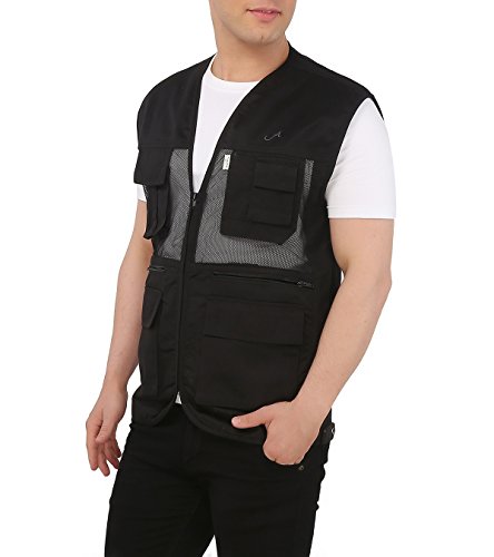 Image of ASHDAN Photographer Durable Vest. Sleeveless Regular Size Outdoor Expedition Jacket. Netted Ventilation