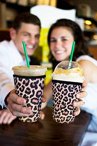 image for XccMe Reusable Iced Coffee Sleeves 2 Pack Neoprene Insulator Cup Cover