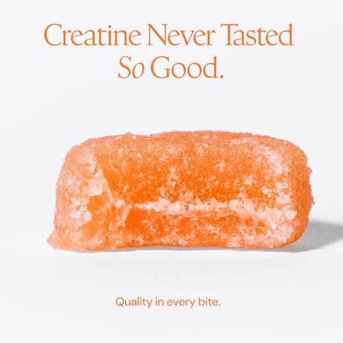 Image of Create Creatine Monohydrate Gummies for Men & Women, Boost Focus, Strength, and Endurance, Anti-Melting Formula, Vegan, Gluten-Free, Non-GMO, 1.5g of Creatine per Gummy (Sour Peach)