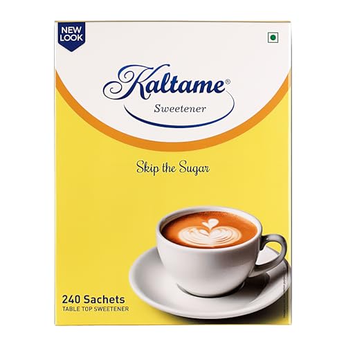 Image of KALTAME - Sweetener Non-Caloric Powder Sugar | Sucralose (Purity 98%) | 240 Sachets| Diabetes Friendly | Sugar Substitute | Sugar Replacer for Cooking & Baking