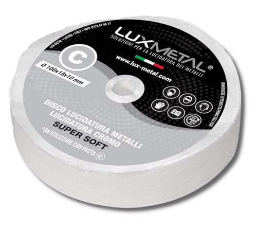 Lux Metal Polierscheibe 100 Mm – Weiche Baumwolle, 18 Mm Dick, 10 Mm Bohrung – Für Bohrmaschine & Schleifbock