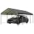 Devoko 12x20 FT Metal Carport, Heavy Duty Car Canopy with Reinforced Base Frame, Galvanized Steel, Outdoor Shelter for Cars, Trucks, Boats, Tractors & RV (Black)