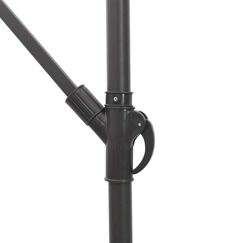 SYDE Ombrellone da giardino, marrone, 246 x 246 x 230 cm