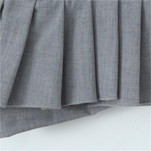 Women Frill Short Skirts Solid Color Low Waist Pleated Skirt Summer3