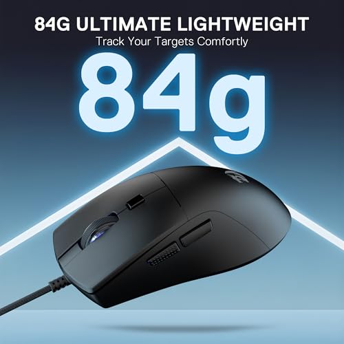 Image of Redragon M618 Wired Gaming Mouse, 10000 DPI Optical Ergonomic Mouse with 6 Programmable Buttons, 84G Ultra Lightweight, Software Supports DIY Keybinds, Black