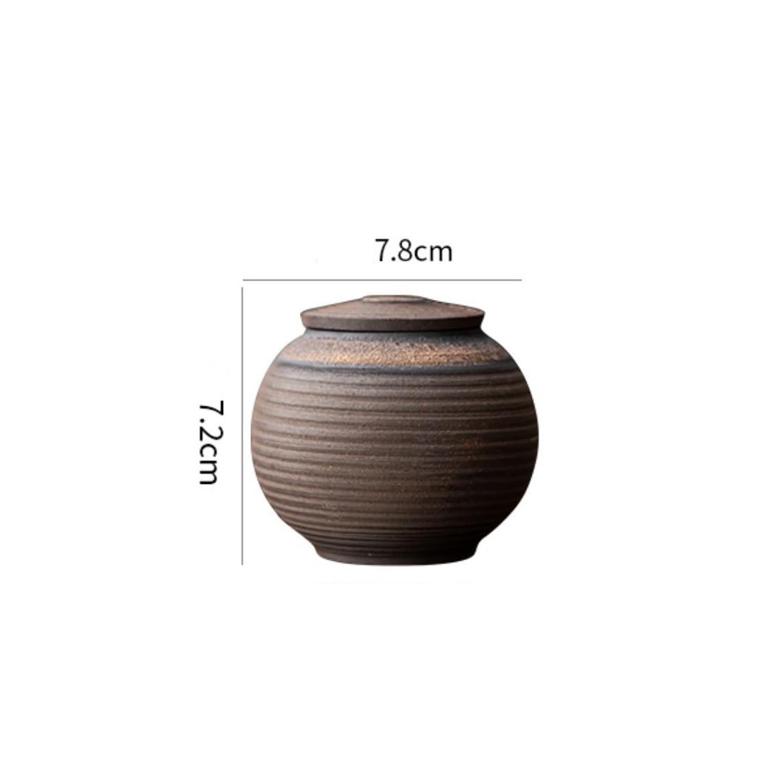Ceramiczne pojemniki do herbaty Stary ceramiczny pojemnik na herbatę z pokrywką, domowy słoik do przechowywania żywności, kawy, cukru, herbaty, przypraw
