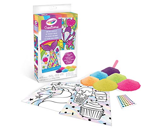 ETA' CONSIGLIATA: 8+ CRAYOLA Creations, Set Colora con la Sabbia, per Creare Poster con la Sabbia Colorata, attività Creativa e Regalo per Bambine, età 8+, 04-1175
