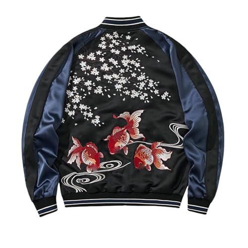 Veste style chinois homme brodée idéale pour les sorties urbaines d'automne