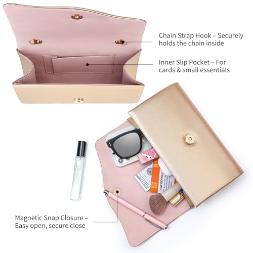 Image of Clutch Purses for Women Evening Bag Faux Suede Formal Party Wedding Cocktail Prom