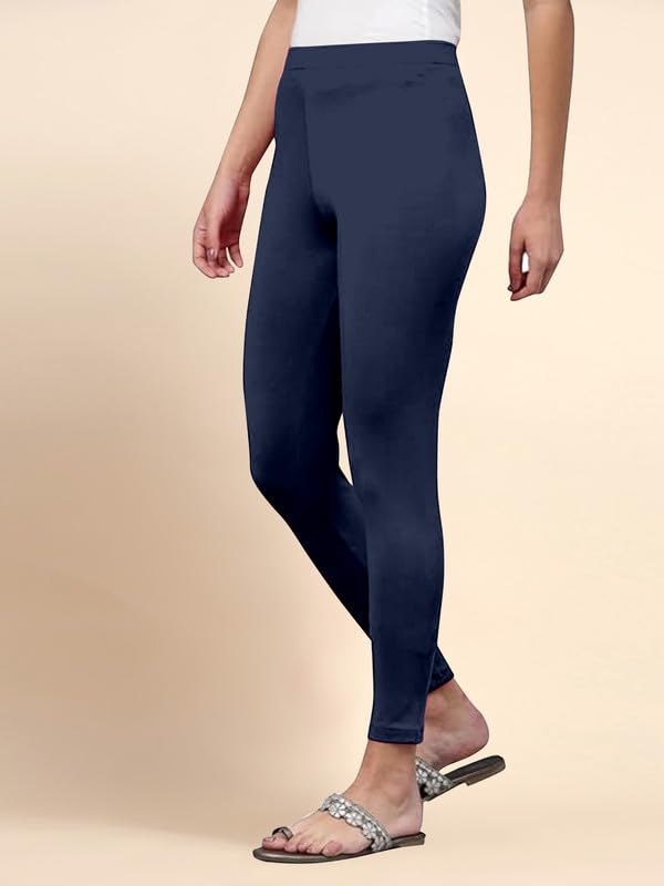 Image of TRENDMALLS Women's Microfiber Elastane Stretch Soft Ankle Length Leggings with Ultrasoft Waistband