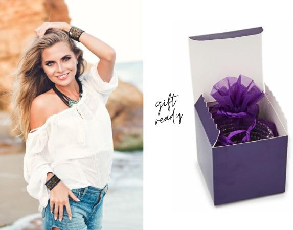 SPUNKYsoul Cuff Bracelets for Women Collection - Adjustable, Stylish Boho Inspired Beaded Bracelets, Trendy Stackable Beads, Ideal for Everyday Wear & Special Occasions - Image 5