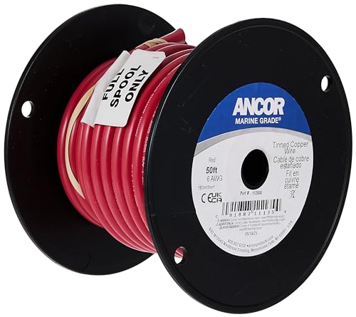 Ancor 112502 Tinned Copper Wire, 6 AWG (13mm2), Red - 25ft