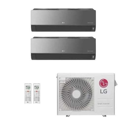 Ar-Condicionado Multi Split Inverter LG 24.000 BTUs (1x HW Artcool 12.000 + 1x HW Artcool 18.000) Quente/Frio 220V
